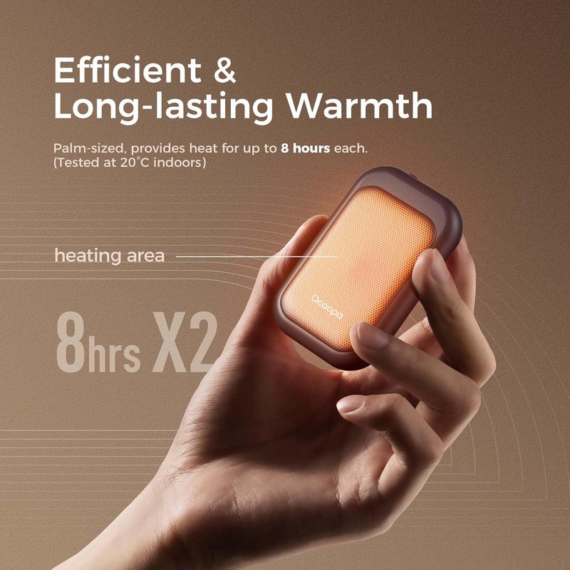 OCOOPA Magnetic Rechargeable Hand Warmers 2 Pack, Card-Style Electric AI Hand Warmers 5000mAh, Pocket Portable Hands Heater, UL Certified, for Men Women, Hunting Essentials, UT4 Young - Image 3